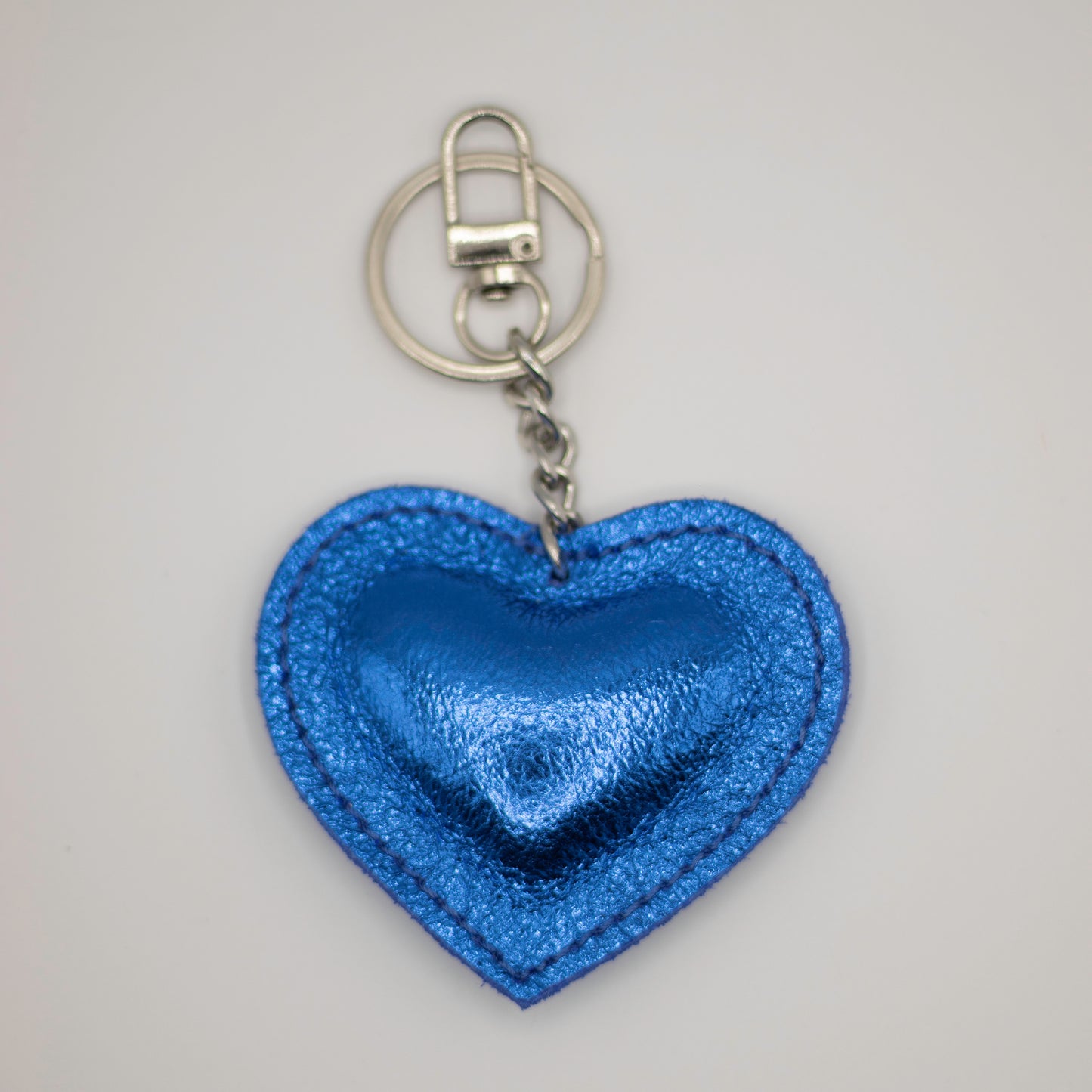 Portachiavi a cuore pelle vera
