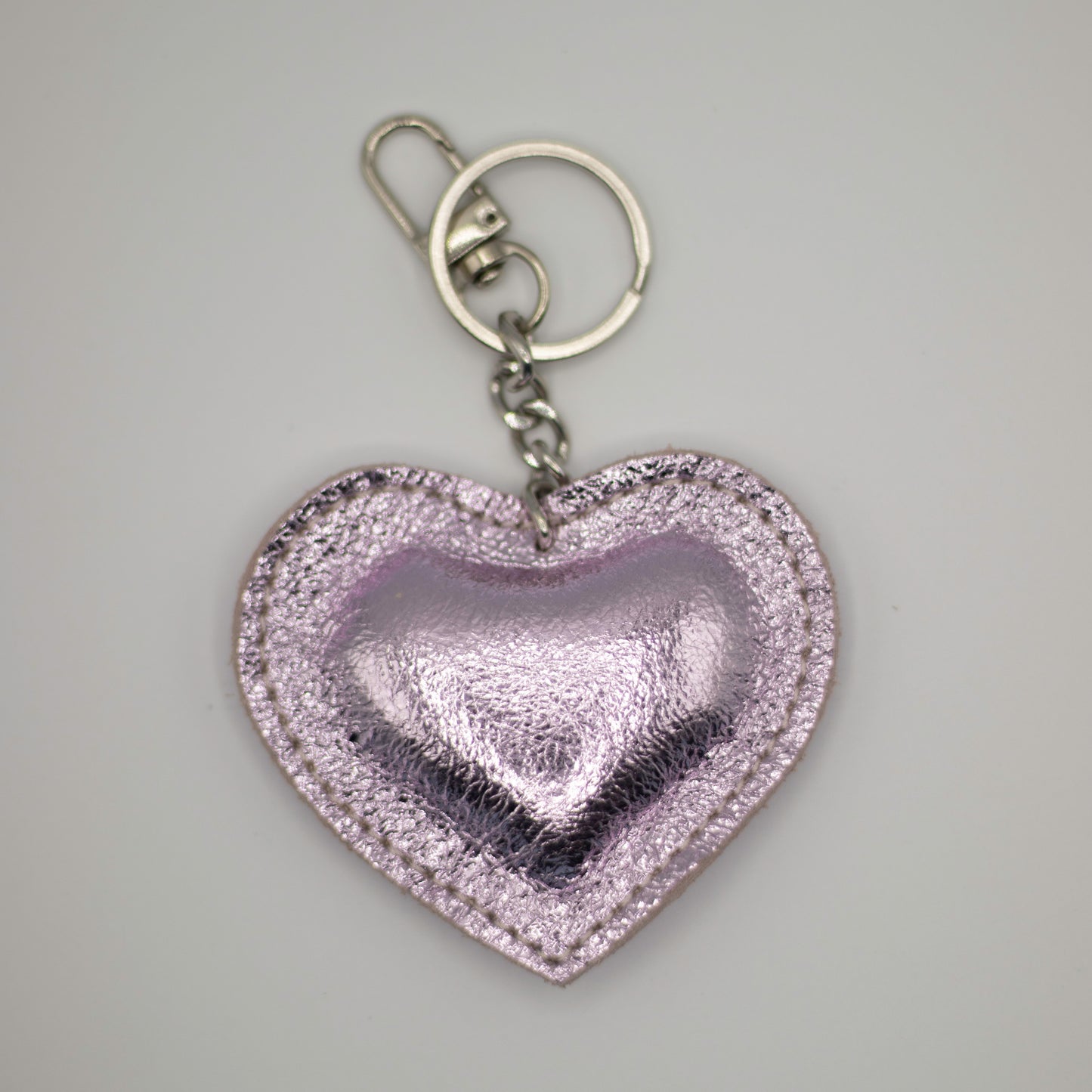 Portachiavi a cuore pelle vera
