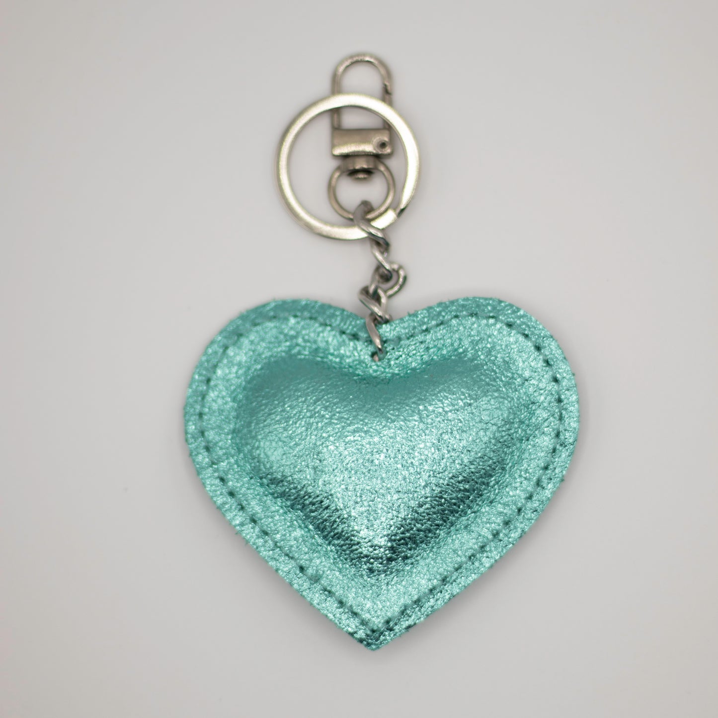 Portachiavi a cuore pelle vera