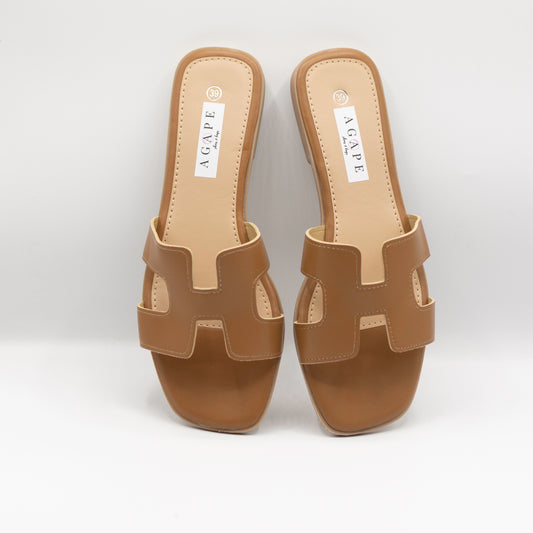 SANDALI BASSI AMALFI CAMEL